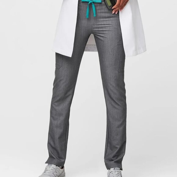 FIGS Yola Grey Skinny Scrub Pants Sz XS Medical Nurse Doctor EMT - Picture 1 of 11